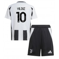 Juventus Kenan Yildiz #10 Fußballbekleidung Heimtrikot Kinder 2024-25 Kurzarm (+ kurze hosen)